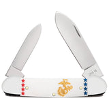 USMC® Embellished Smooth White Synthetic Canoe  front view