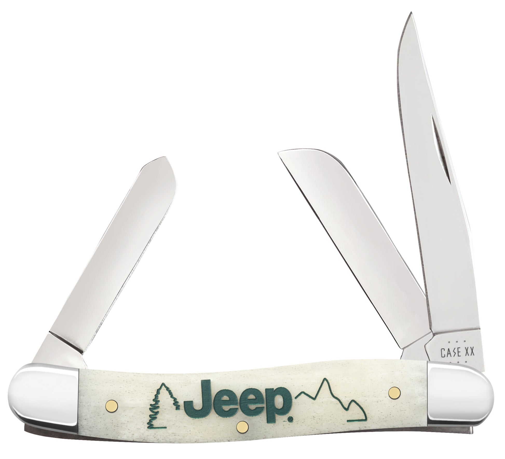 Jeep®  Embellished Smooth Natural Bone Medium Stockman front view.