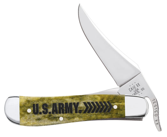 U.S. Army Embellished Smooth Olive Green Bone RussLock® front view.