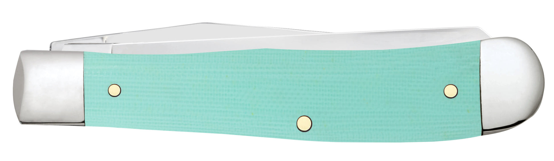 Smooth Seafoam Green G-10 Trapper Closed