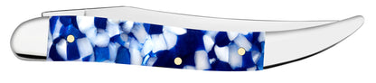 Smooth Blue Crackle Kirinite® Medium Texas Toothpick closed.