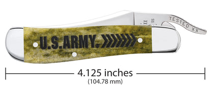 U.S. Army Embellished Smooth Olive Green Bone RussLock® dimensions.