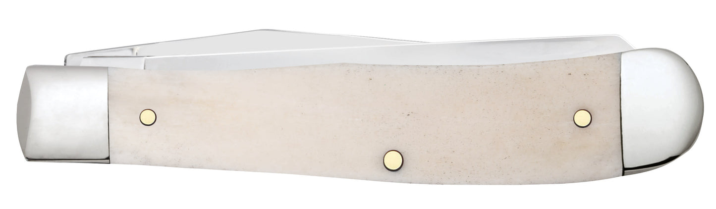 Sportsman Series Elk Embellished Smooth Natural Bone Trapper Closed