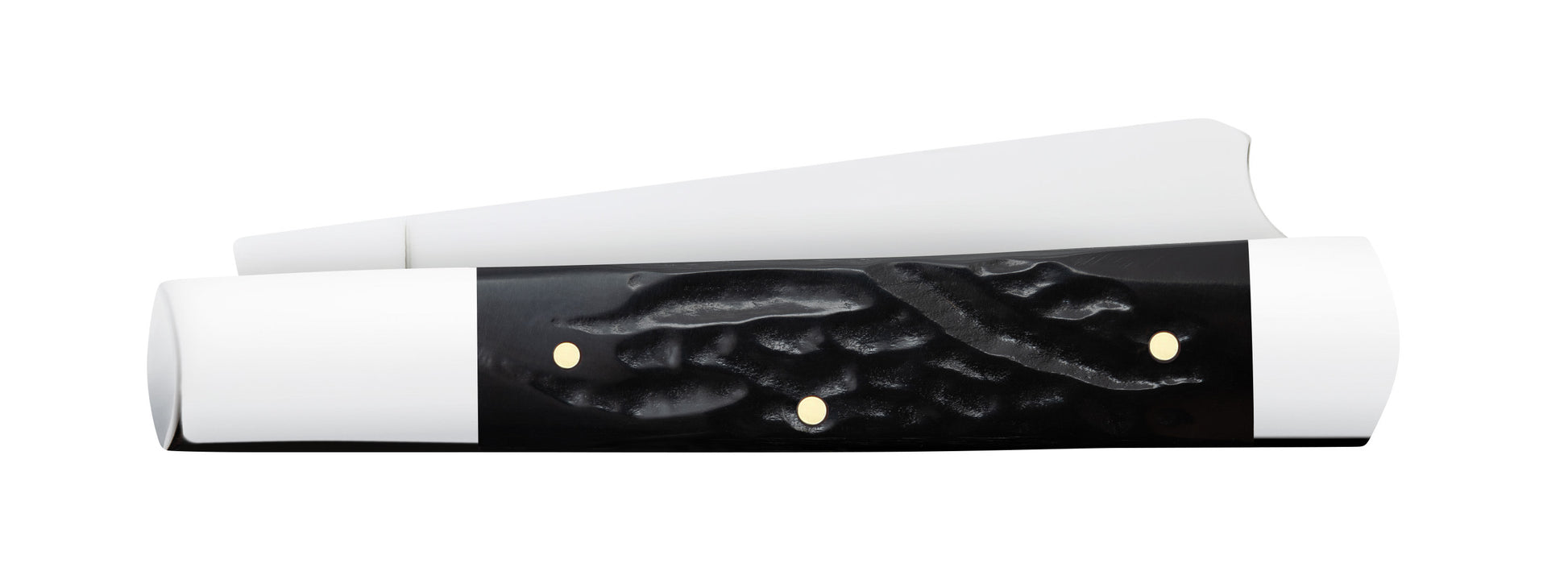 Jigged Rough Black® Synthetic Razor Closed