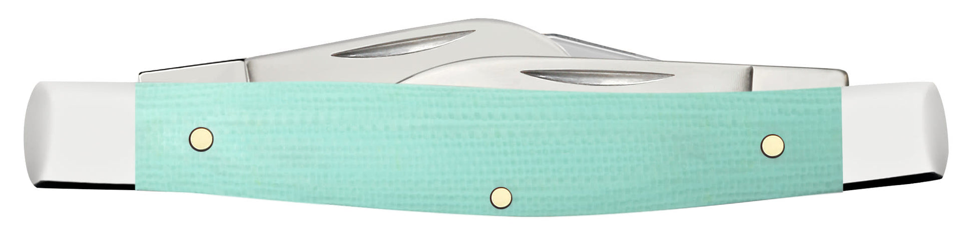 Smooth Seafoam Green G-10 Medium Stockman Closed