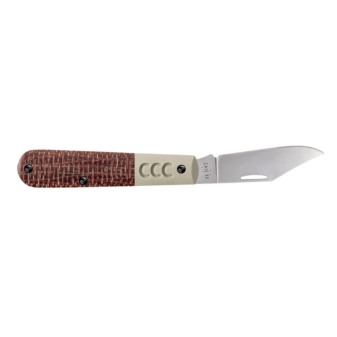 CCC® Crossroads™ Smooth Burgandy Burlap Laminate w/ Tan G-10 XR Barlow open