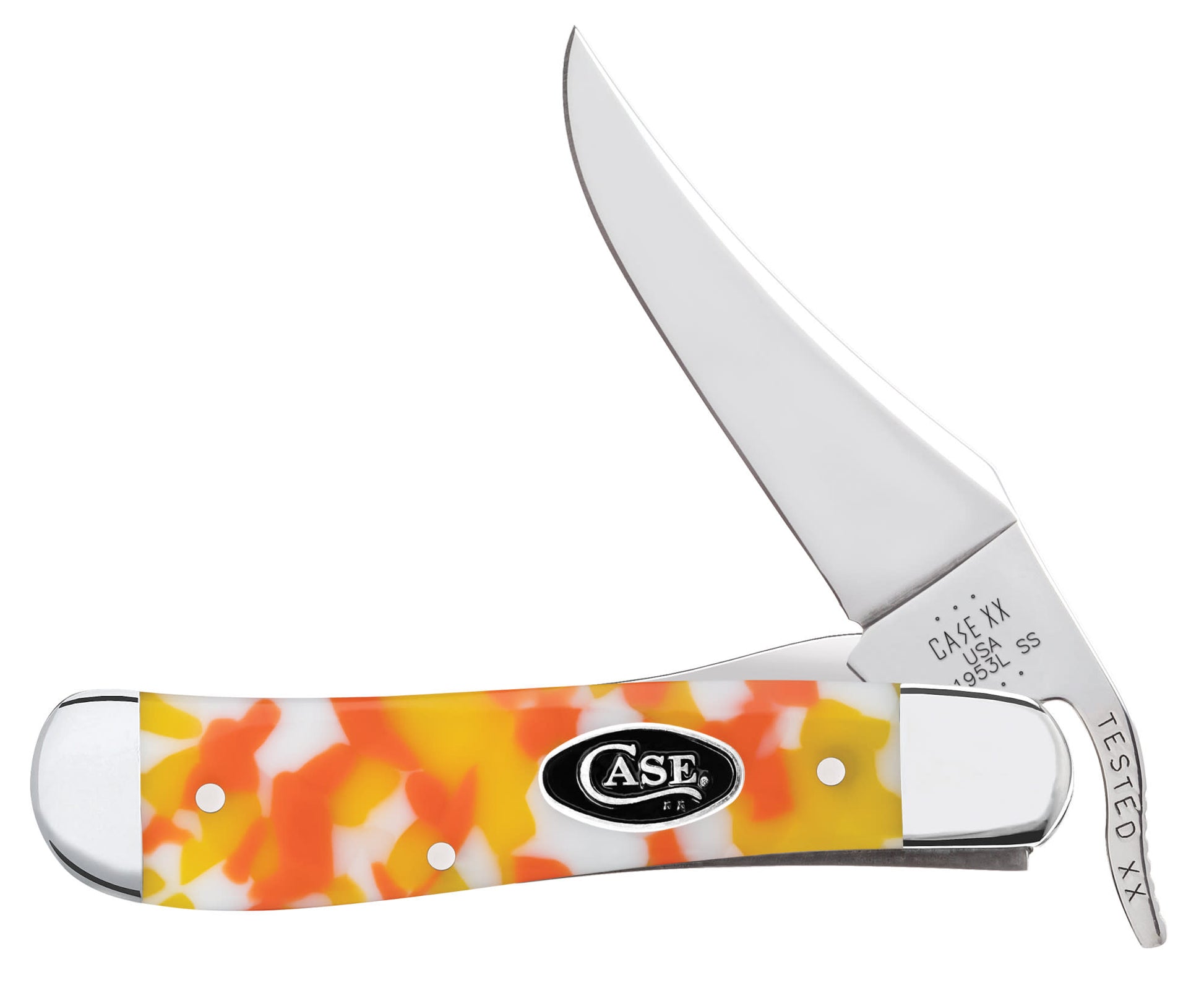 Smooth Candy Corn Kirinite® RussLock® front view.