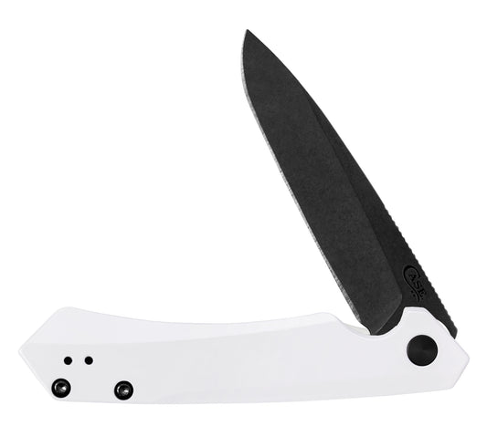 White & Black Anodized Aluminum Kinzua® knife open