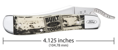 Ford Embellished Smooth Natural Bone RussLock® dimensions.