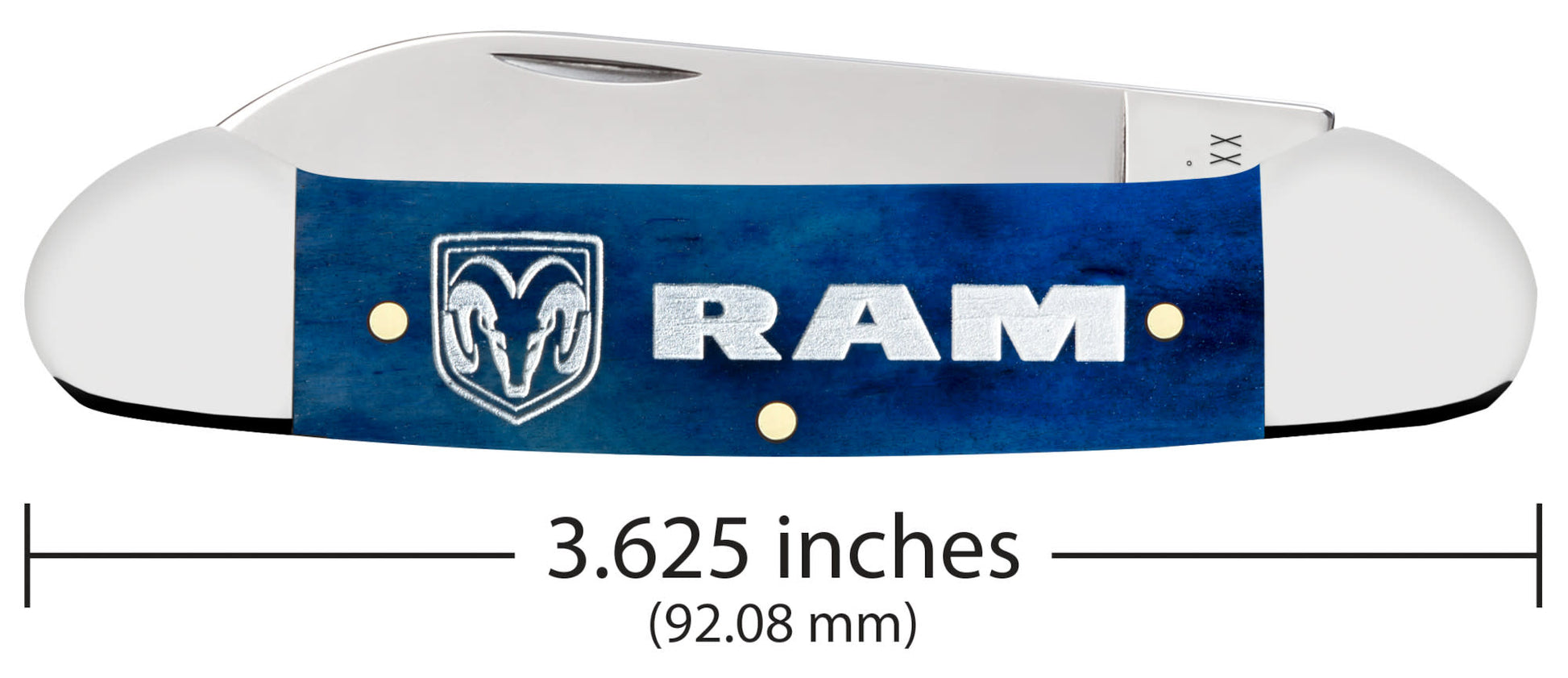 Ram Embellished Smooth Navy Blue Bone Canoe dimensions.