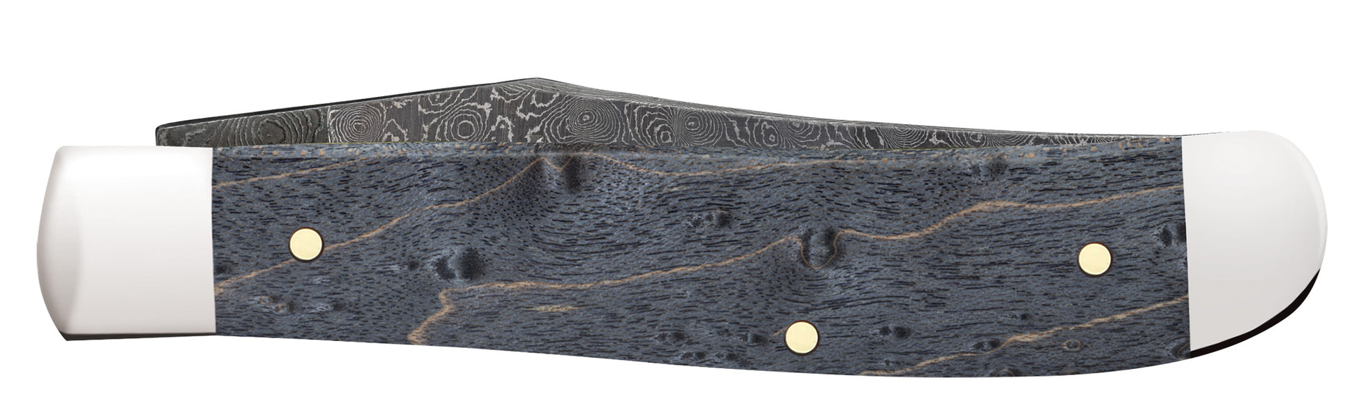 Back View of CCC® Gray Birdseye Maple Mini Trapper Closed