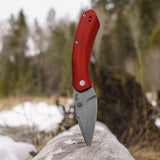 Red Anodized Aluminum Westline Front View Outdoors