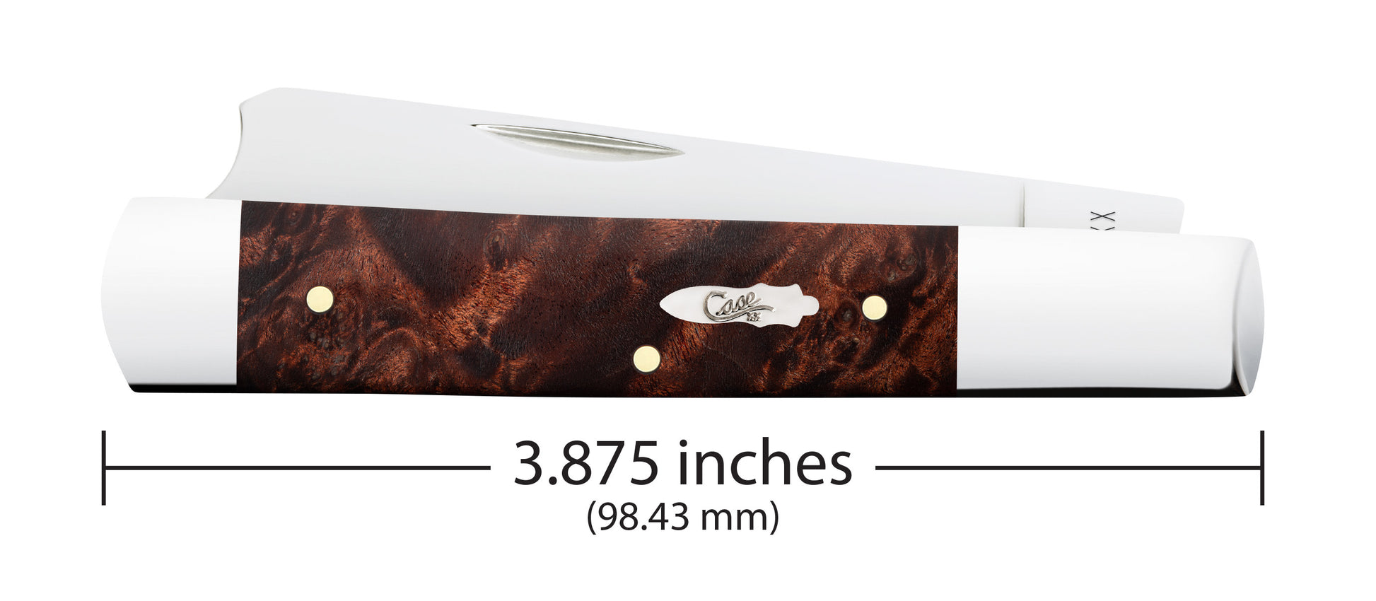 Smooth Brown Maple Burl Wood Razor Dimensions