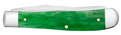 John Deere Embellished Smooth Bright Green Bone Trapper closed.