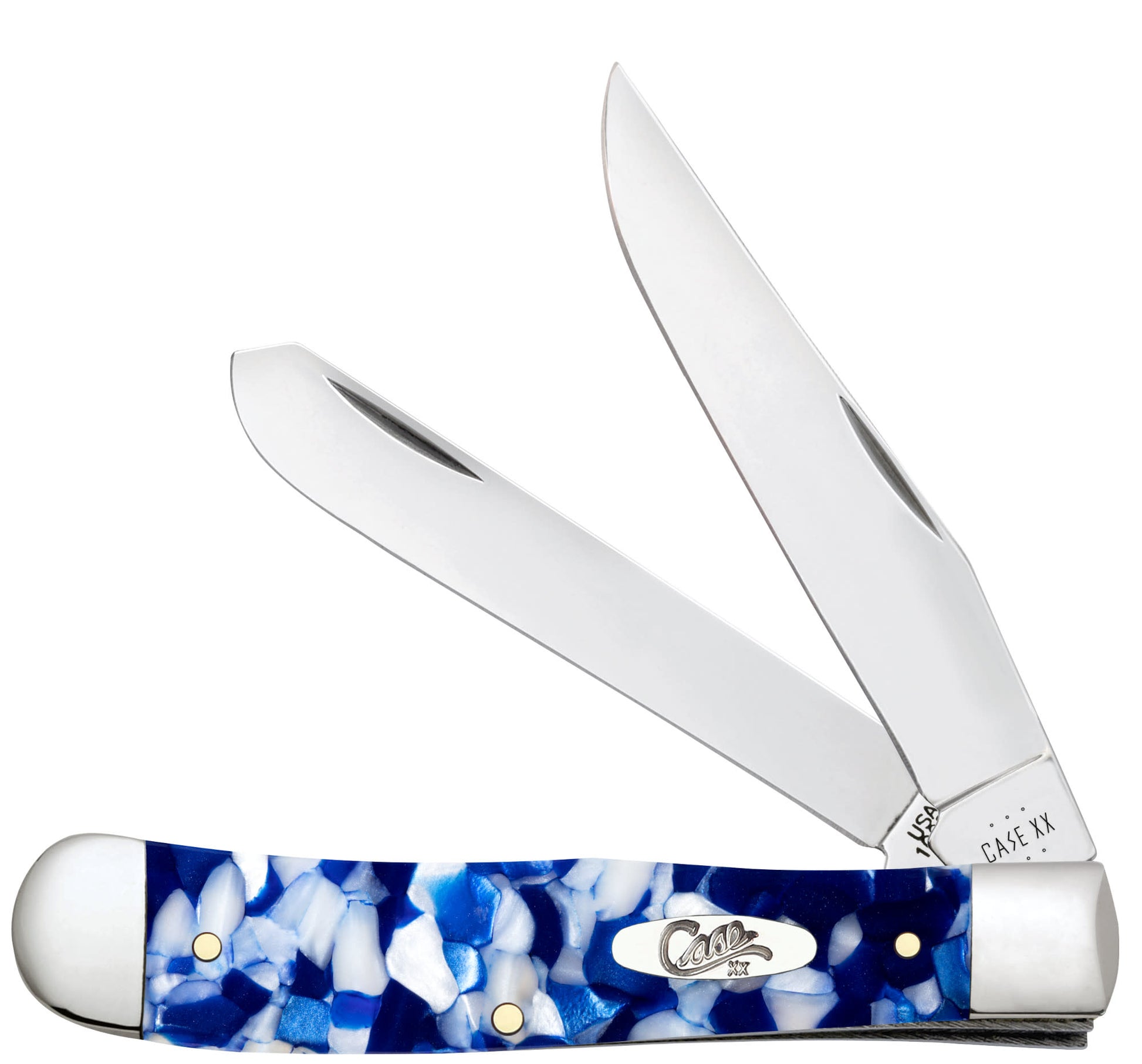 Smooth Blue Crackle Kirinite® Trapper front view.