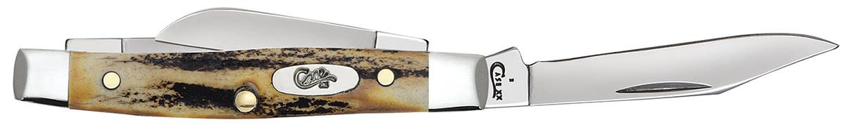 Genuine Stag Small Stockman Knife with 1 blade open