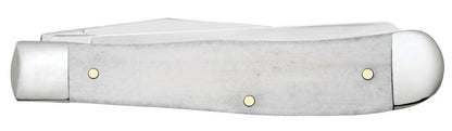 War Series Smooth Natural Bone Trapper Enduring Freedom Knife Closed