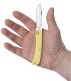 Yellow Synthetic CS Sod Buster® Jr Knife in Hand