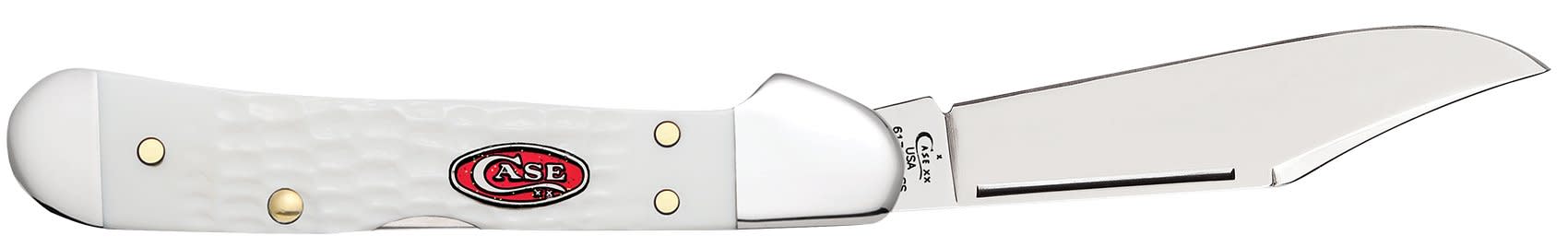 SparXX™ Standard Jig White Synthetic Mini CopperLock® Knife Open
