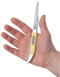 Yellow Synthetic Fishing Knife in Hand