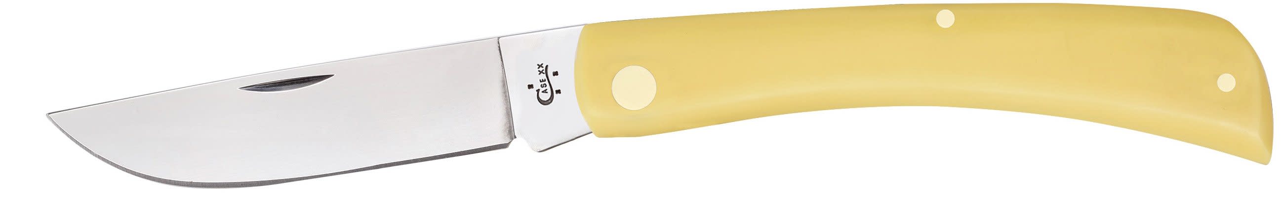 Yellow Synthetic Sod Buster® Knife Open