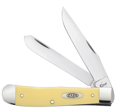 Smooth Yellow Synthetic CS Trapper Knife