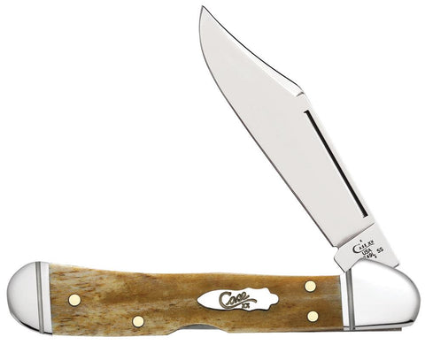 Smooth Antique Bone Mini Copperlock® Knife Front View