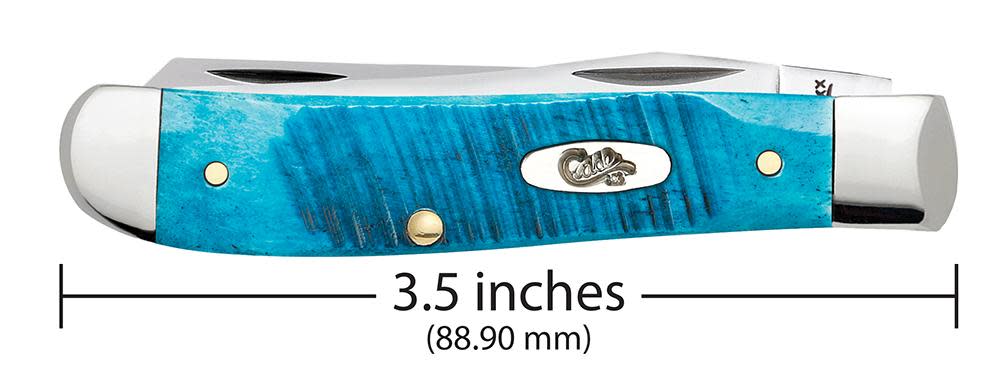 Caribbean Blue Bone Mini Trapper Knife Dimensions