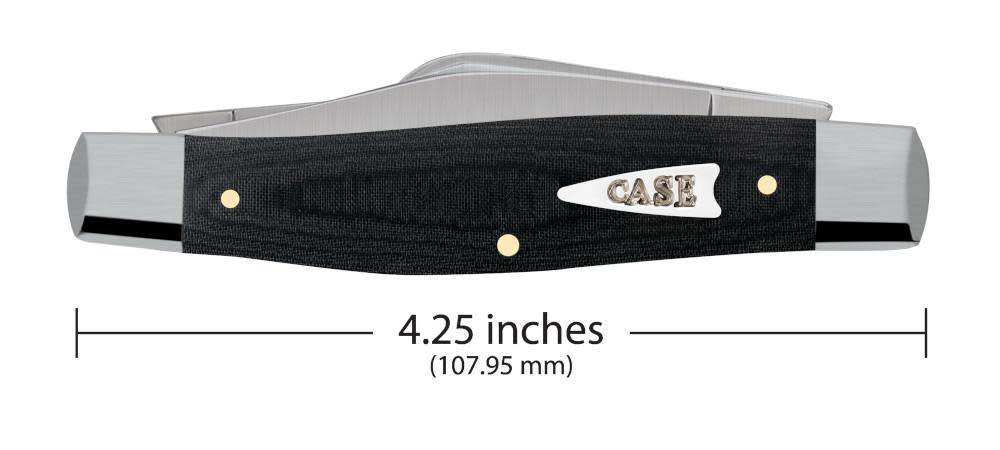 Smooth Black Micarta® Large Stockman Knife Dimensions