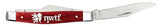 NWTF Embellished Smooth Old Red Bone Medium Stockman Knife Open