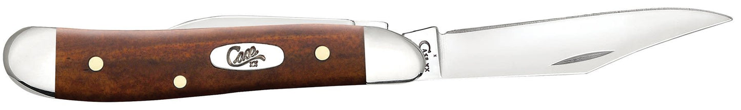 Smooth Chestnut Bone Peanut Knife Open