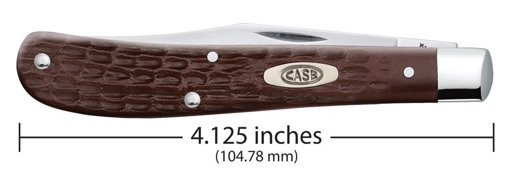 Brown Synthetic Slimline Trapper Knife Dimensions