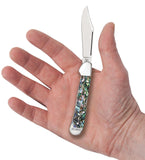 Abalone Mini CopperLock® Knife in Hand
