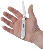 SparXX™ Standard Jig White Synthetic Mini Trapper Knife in hand