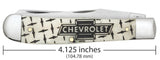 Chevrolet® Embellished Smooth Natural Bone Trapper Dimensions