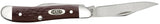Brown Synthetic Peanut Knife Open