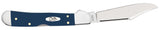 Smooth Navy Blue Synthetic Mini Copperlock® Knife Open with 1 blade