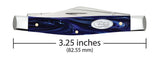 Smooth Blue Pearl Kirinite® Medium Stockman Knife Dimensions