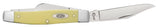 Yellow Synthetic CS Large Stockman Knife with 1 blade open