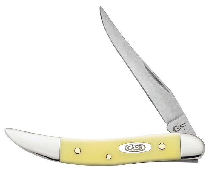 Yellow Synthetic CS Small Texas Toothpick Knife Front View