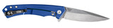 Blue Anodized Aluminum G-10 Marilla® Knife Open with 1 blade - Front View