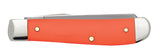 Orange Synthetic Mini Trapper Knife Closed