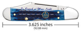 Masonic Gif Tin Corn Cob Jig Blue Bone Mini CopperLock® Knife Dimensions