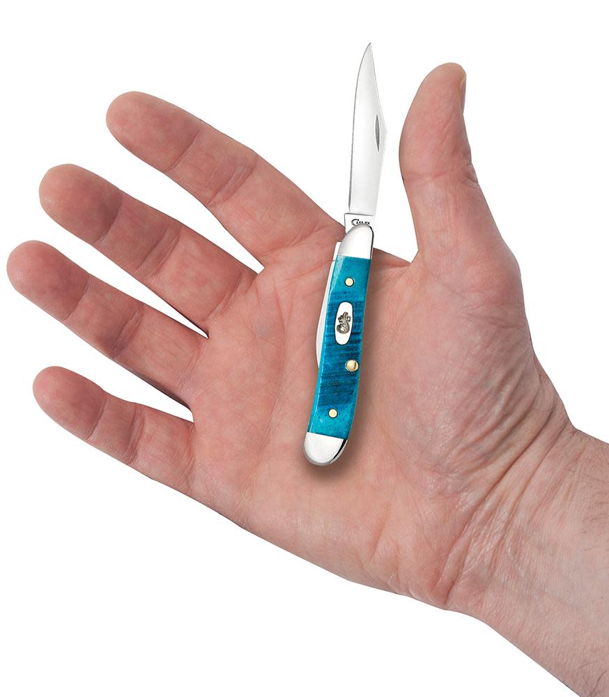 Caribbean Blue Bone Peanut Knife in Hand