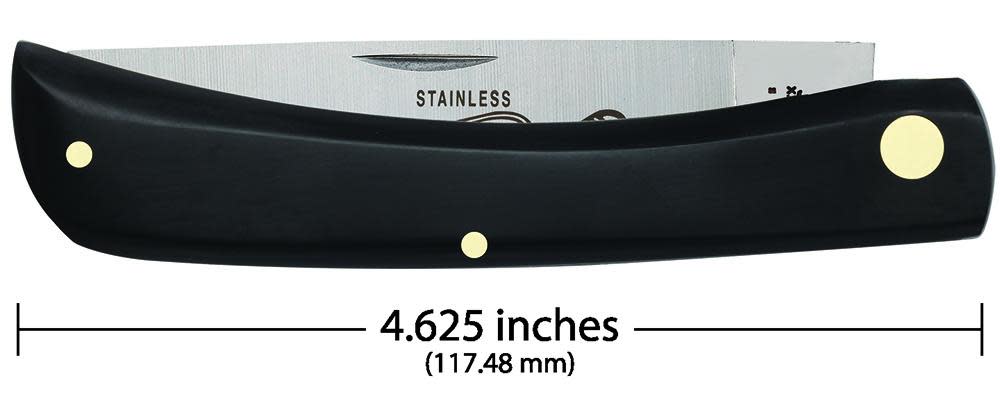 Jet-Black Synthetic Sod Buster® Knife Dimensions