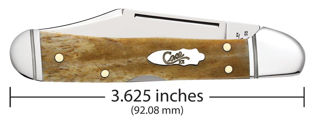 Smooth Antique Bone Mini Copperlock® Knife Dimensions
