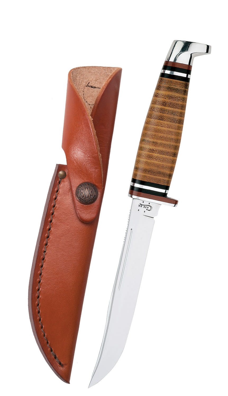 Leather 5" Utility Hunter Knife with Leather Sheath