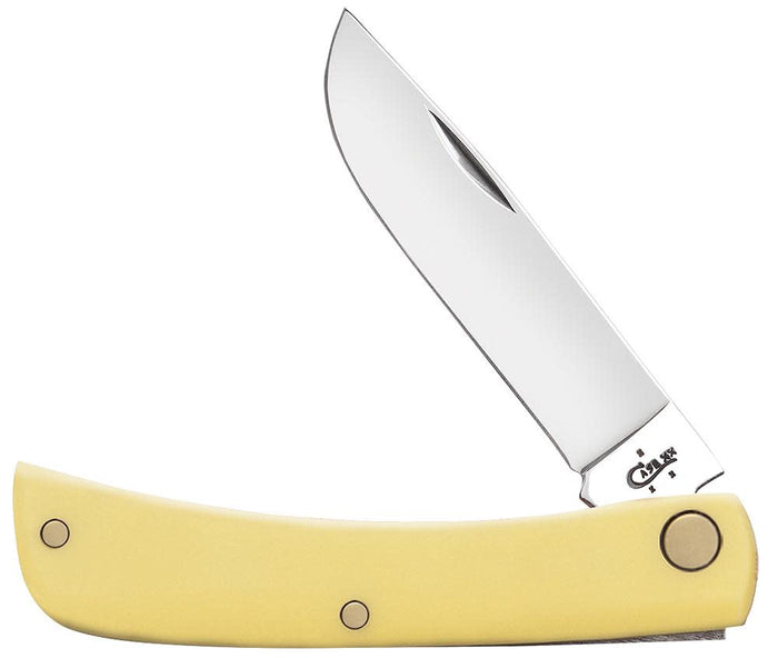 Yellow Synthetic Sod Buster Jr® Knife Front View
