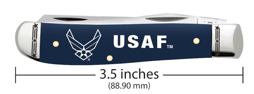 U.S. Air Force™ Embellished Smooth Navy Blue Synthetic Mini Trapper Dimensions