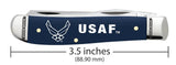 U.S. Air Force™ Embellished Smooth Navy Blue Synthetic Mini Trapper Dimensions